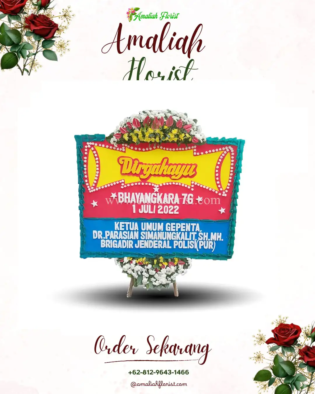 Papan Bunga HUT Ulang Tahun Pangkalan Lada